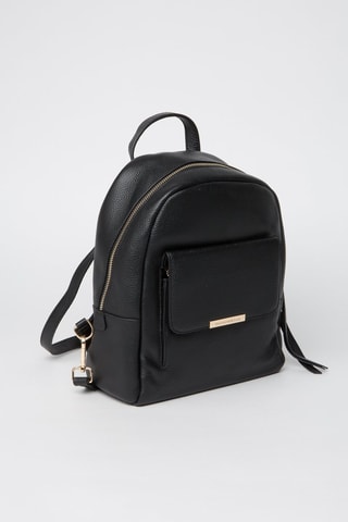 Sac à dos en cuir Stella - Noir