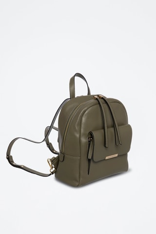 Sac à dos en cuir Stella - Kaki