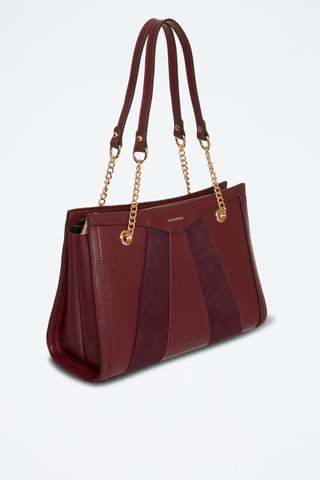 Sac porté épaule en cuir Ornella C - Bordeaux