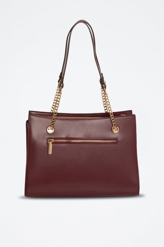 Sac porté épaule en cuir Ornella C - Bordeaux