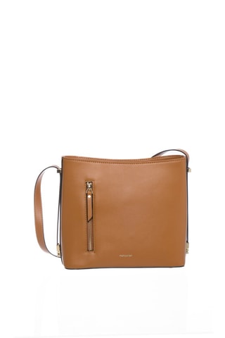 Sac porté épaule en croûte de cuir Sonny - Camel