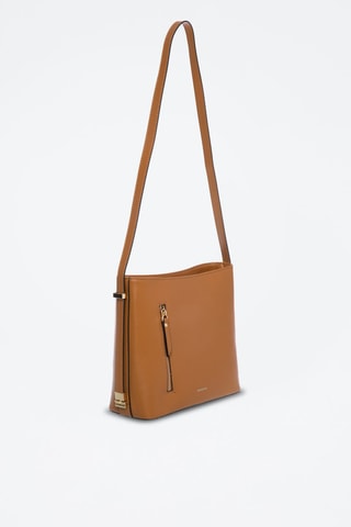 Sac porté épaule en croûte de cuir Sonny - Camel