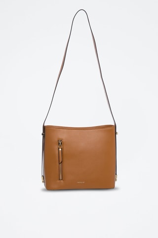 Sac porté épaule en croûte de cuir Sonny - Camel