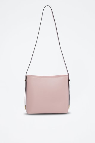 Sac porté épaule en croûte de cuir Sonny - Nude