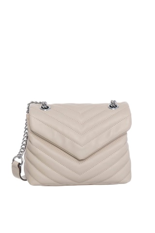 Leren Schoudertas Leonn - Beige
