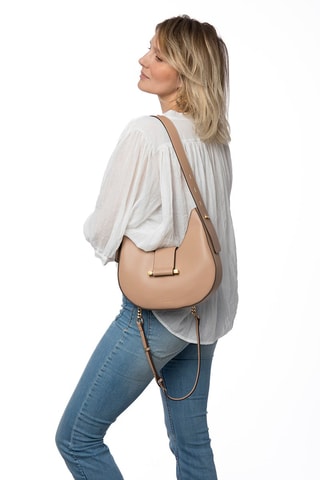 Sac bandoulière en cuir Coco - Marron
