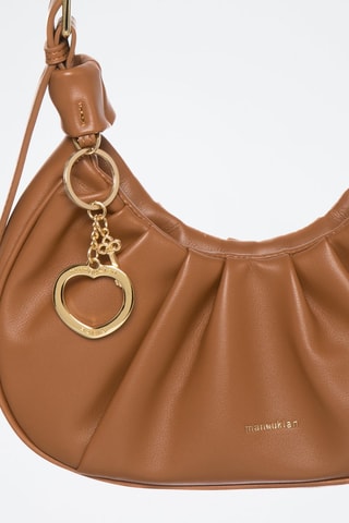 Sac porté épaule en cuir Enola - Marron