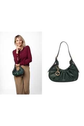 Sac porté épaule en cuir Enola - Vert