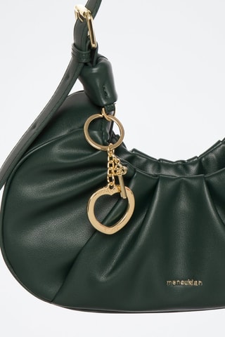 Sac porté épaule en cuir Enola - Vert