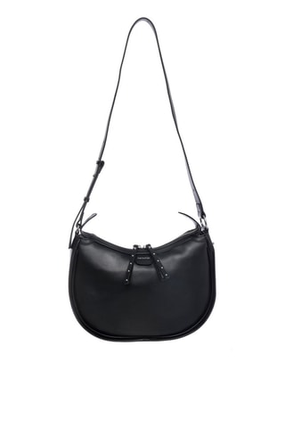 Sac porté épaule en croûte de cuir Sohan - Noir