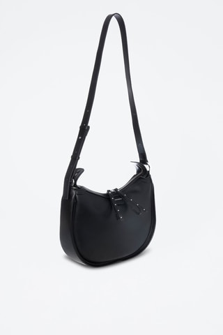 Sac porté épaule en croûte de cuir Sohan - Noir