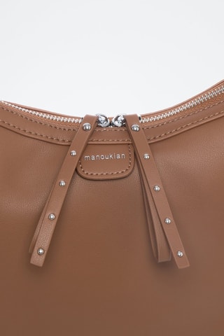 Sac porté épaule en croûte de cuir Sohan - Marron