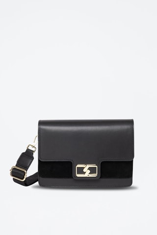 Sac bandoulière en cuir Tilda - Noir
