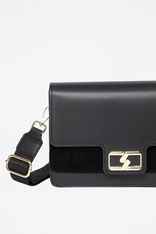 Sac bandoulière en cuir Tilda - Noir
