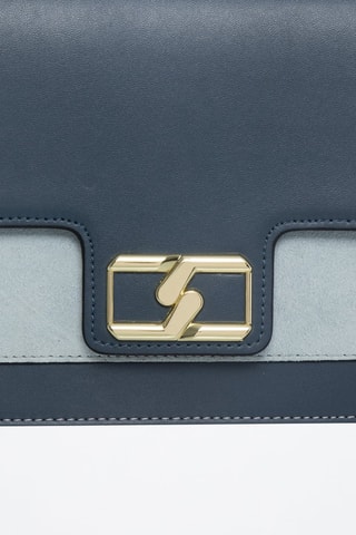 Sac bandoulière en cuir Tilda - Bleu