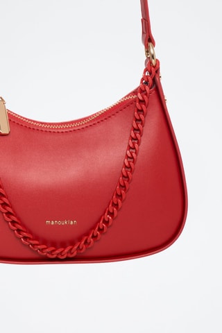 Sac bandoulière en cuir Aras - Rouge