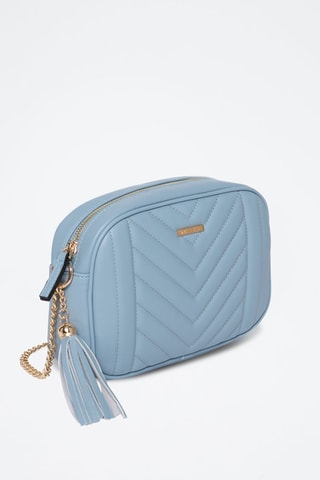 Sac bandoulière en croûte de cuir Arion - Bleu