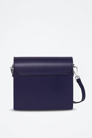 Sac bandoulière en cuir Lisa - Bleu marine