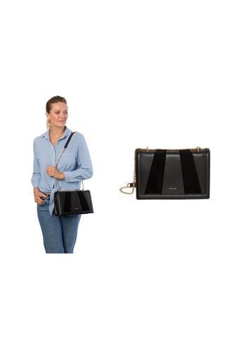 Sac bandoulière en cuir Vered - Noir