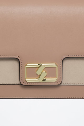 Sac bandoulière en cuir Tilda - Beige glacé