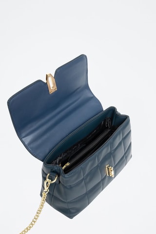 Sac bandoulière en cuir Fleurus - Bleu marine