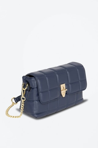 Sac bandoulière en cuir Fleurus - Bleu marine