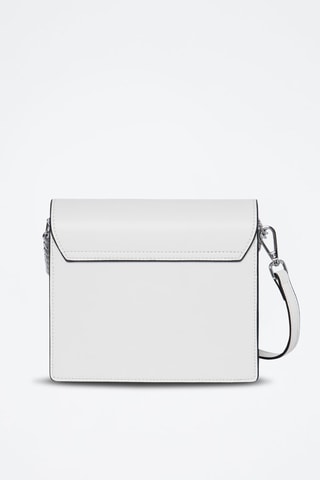 Sac bandoulière en croûte de cuir Lisa - Blanc
