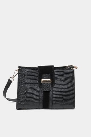Sac bandoulière en cuir Angelina - Noir