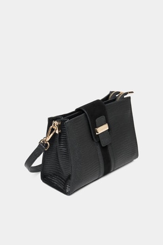 Sac bandoulière en cuir Angelina - Noir