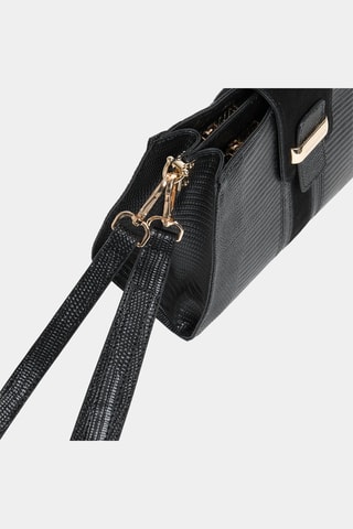 Sac bandoulière en cuir Angelina - Noir