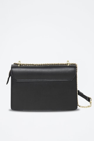 Sac bandoulière en cuir Simone - Noir et miel