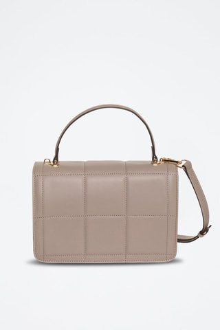 Sac bandoulière en cuir Peline - Taupe clair