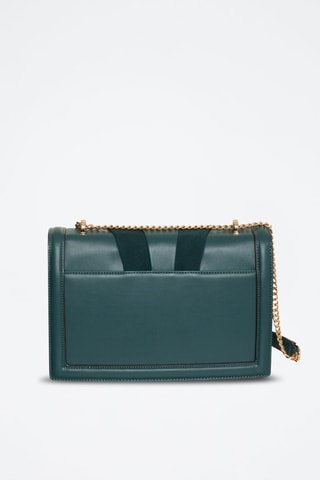 Sac bandoulière en cuir Vered - Bleu canard