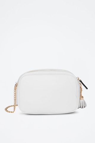 Sac bandoulière en croûte de cuir Arion - Blanc