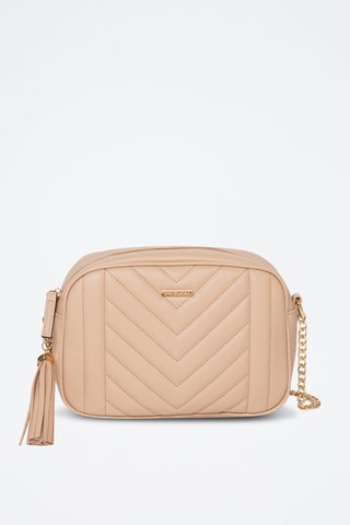 Sac bandoulière en croûte de cuir Arion - Beige