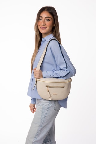 Sac bandoulière Missia - Blanc et doré