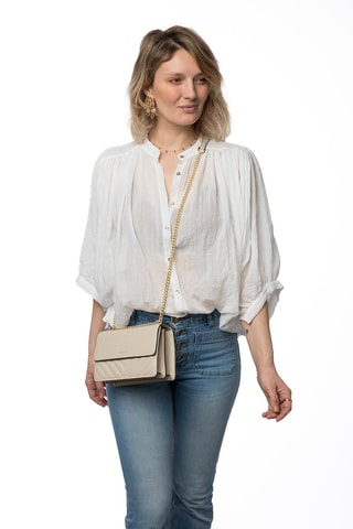 Sac bandoulière en cuir Oriole - Beige
