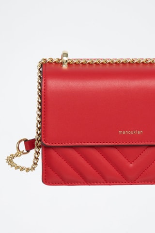 Sac bandoulière en cuir Oriole - Rouge