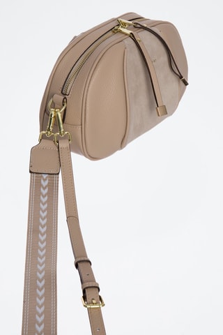 Sac bandoulière en cuir Elvis - Nude