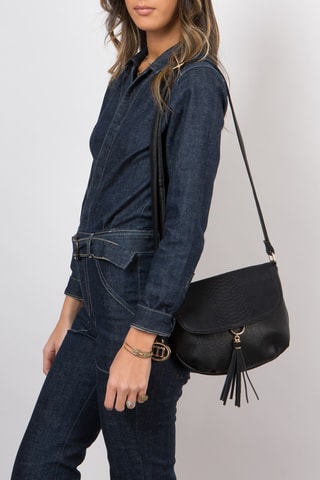 Sac bandoulière Amy - Doré et noir