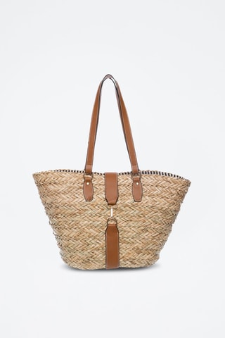 Cabas Silvia - Camel et beige