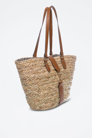 Cabas Silvia - Camel et beige