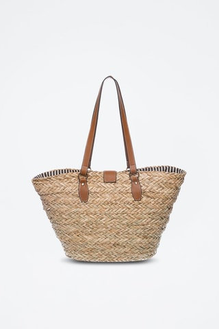Cabas Silvia - Camel et beige