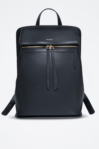 Sac à dos en cuir Vic - Noir