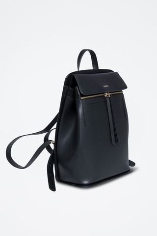 Sac à dos en cuir Vic - Noir