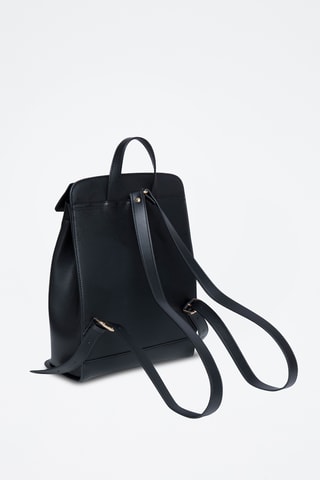 Sac à dos en cuir Vic - Noir