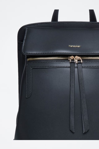 Sac à dos en cuir Vic - Noir