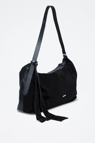 Sac porté épaule en cuir Nili - Noir