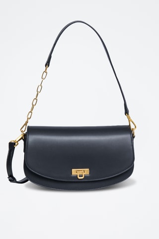 Sac porté épaule en cuir Clorys - Noir