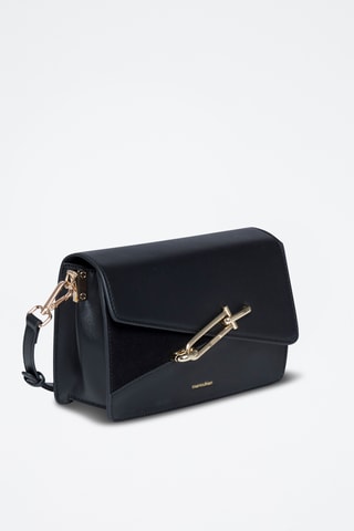 Sac bandoulière en cuir Mandy - Noir